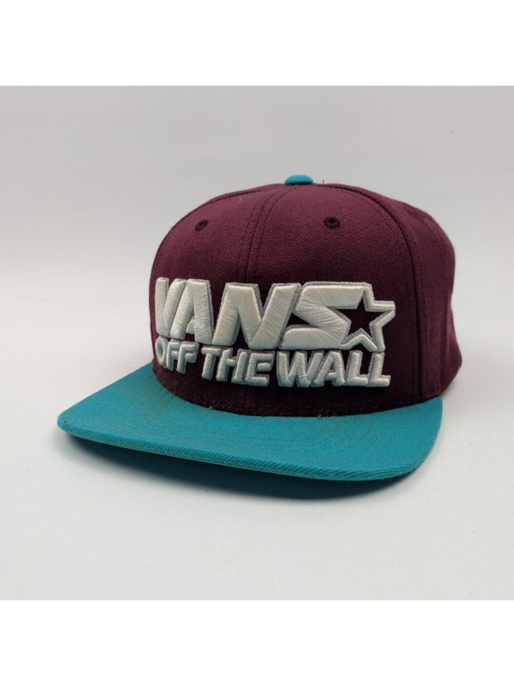 Y2K Starter x Vans Flip Up Hat Cap Snap Back Mens Retro Burgundy / Blue Retro